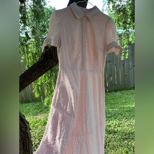 Gal Meets Glam Pink Eyelet Dress